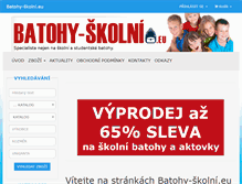 Tablet Screenshot of batohy-skolni.eu